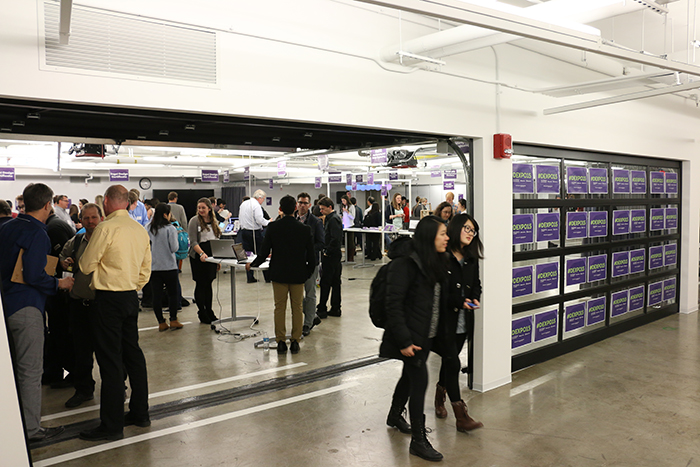 Northwestern's new incubator space, The Garage, where Design Expo was held this year. 
